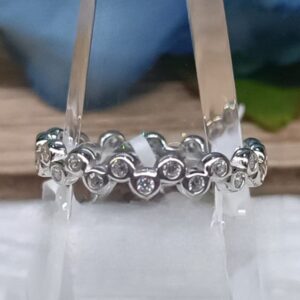 Anillo doble burbuja blanco