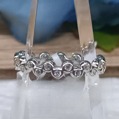 Anillo doble burbuja blanco