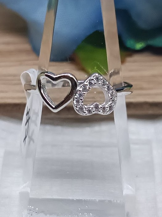 Anillo doble corazon