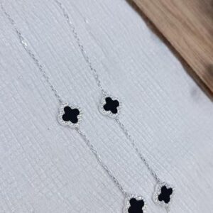 Collar van cleef negro 45 cm con circonia